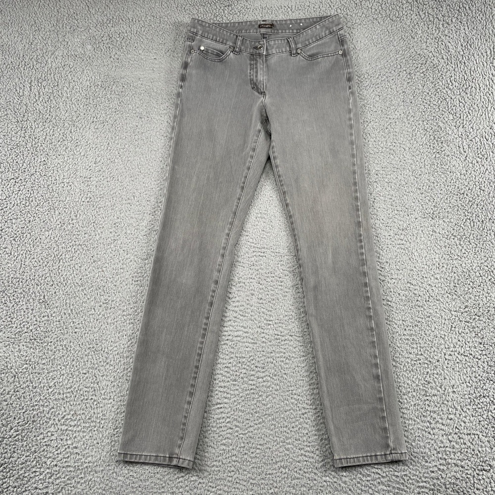 J.McLaughlin Jeans Womens 6 Gray Denim Pants Straight Leg Stretch Casual 16988